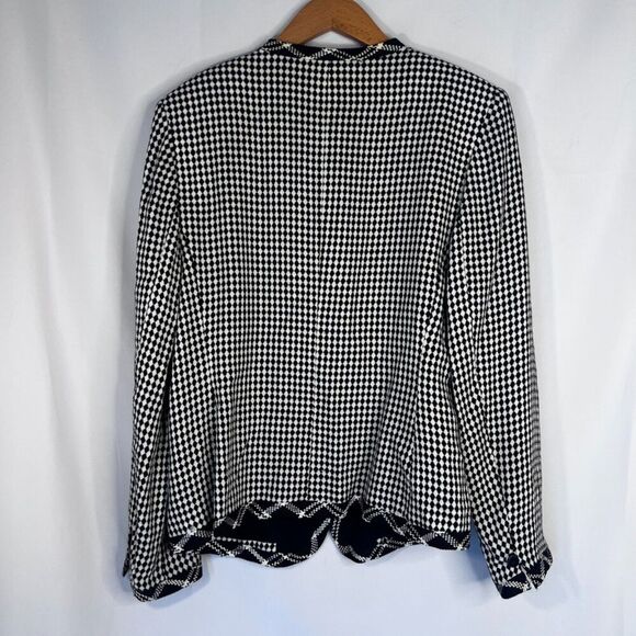 Stanley Blacker for Gantos Vintage Diamond Print Eclectic Blazer Jacket Size 12 - Picture 2 of 13